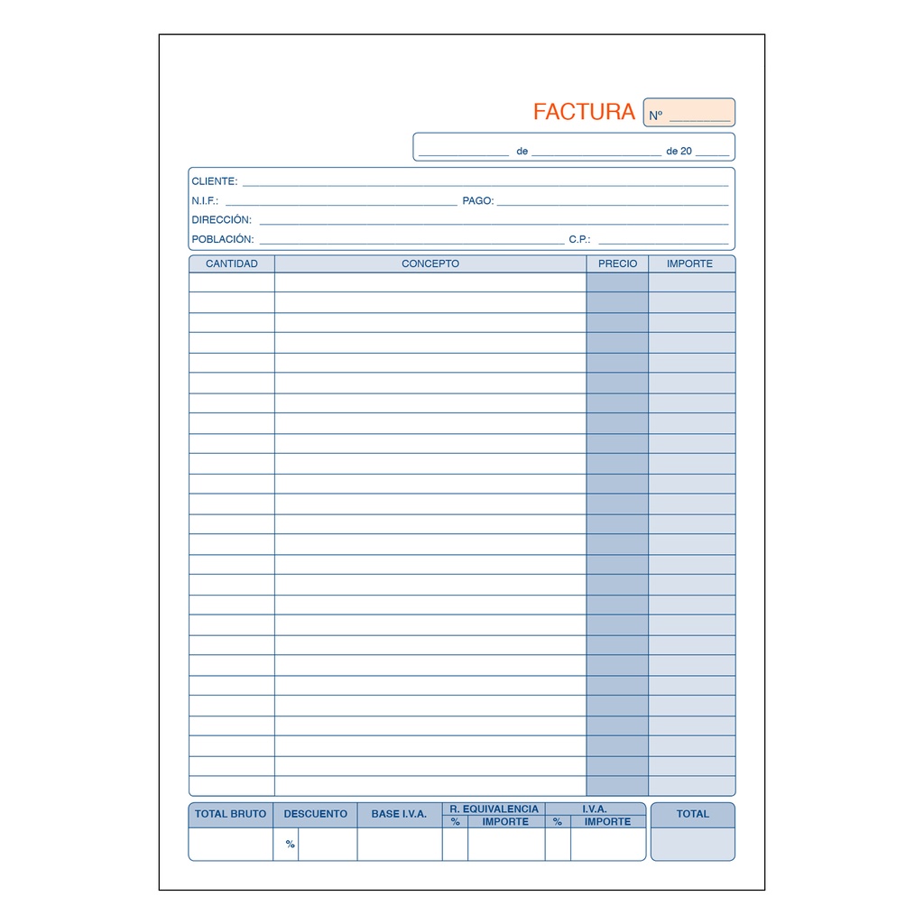 Talonari Dohe Factura A4 Duplicat
