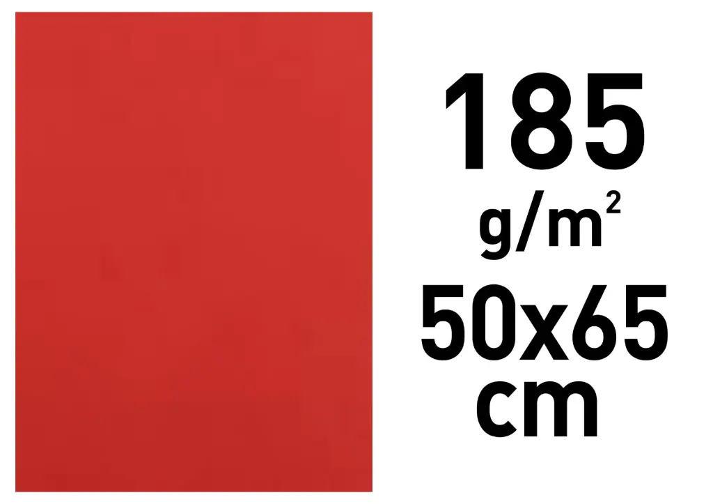 Cartolina Iris 50x65 185g Vermell