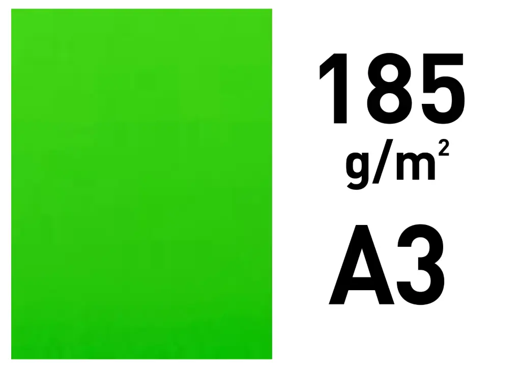 Cartolina Iris A3 185g Verd Fluor