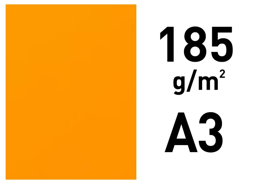 Cartolina Iris A3 185g Taronja Fluor