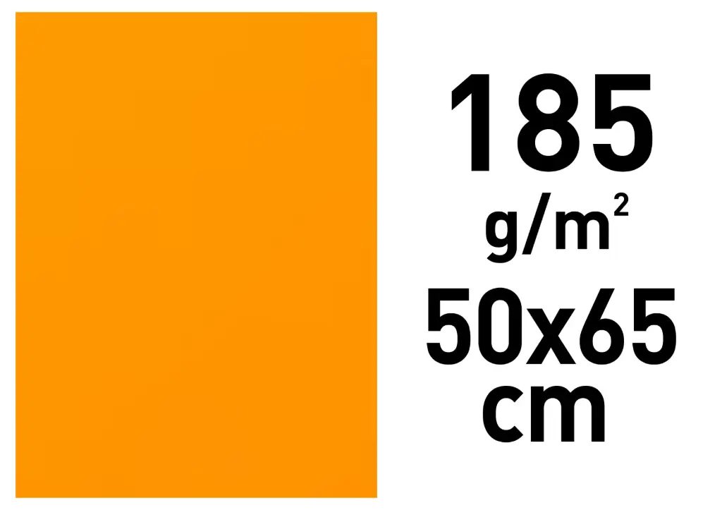 Cartolina Iris 50x65 185g Taronja Fluor