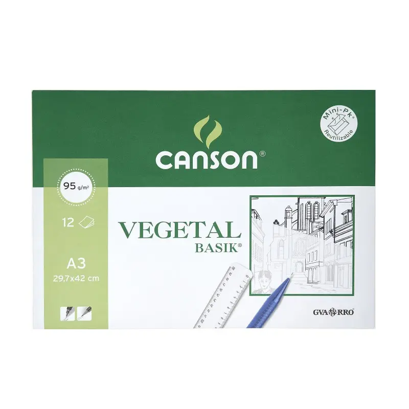 Paper Vegetal Canson A3 90g 12f. 